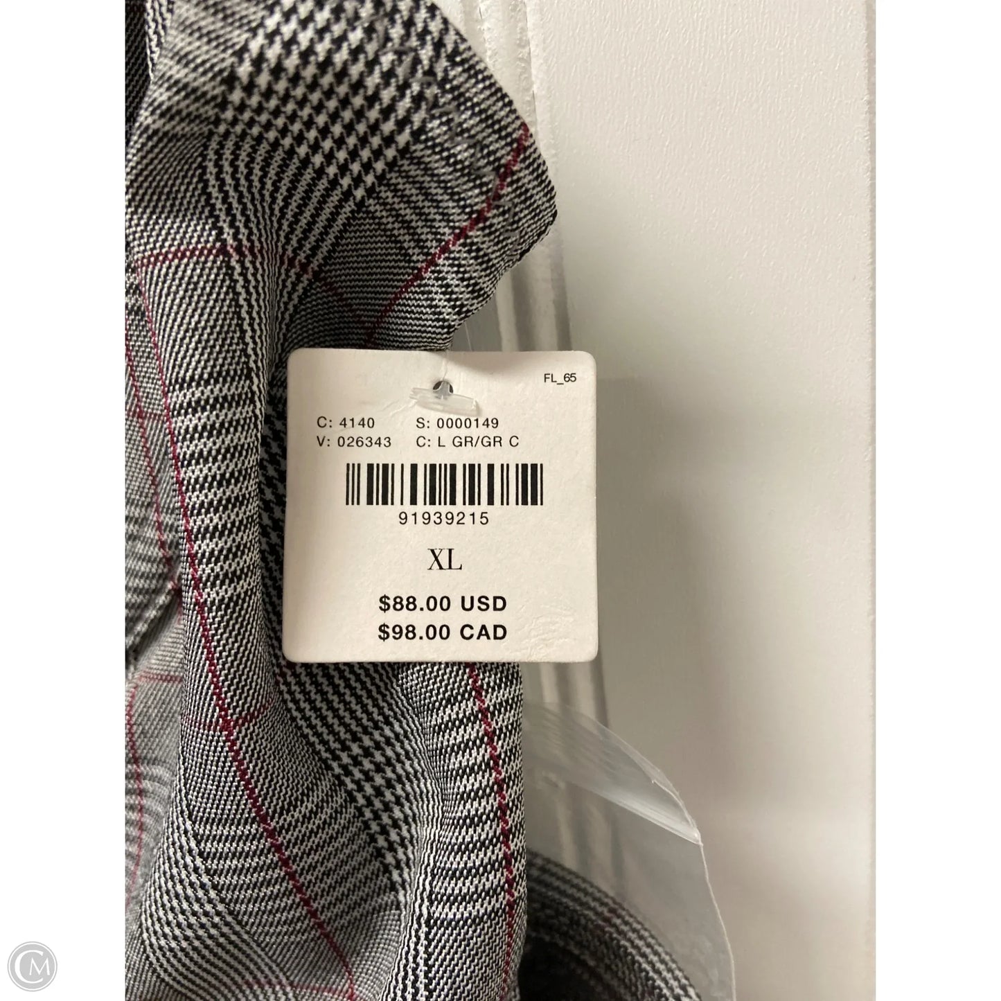 Top Sleeveless By Anthropologie In Plaid Pattern, Size: Xl