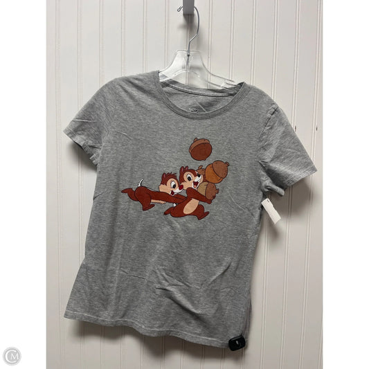 Top Short Sleeve By Disney Store In Grey, Size: S