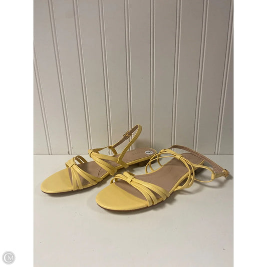 Sandals Heels Block By Talbots In Yellow, Size: 7