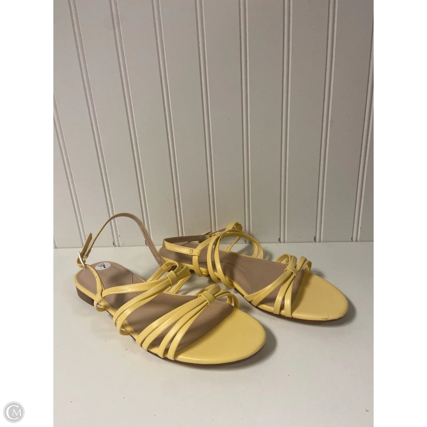 Sandals Heels Block By Talbots In Yellow, Size: 7