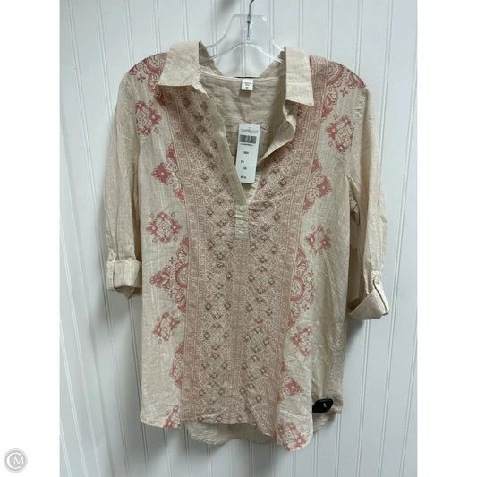 Top Long Sleeve By Coldwater Creek In Beige, Size: Xs