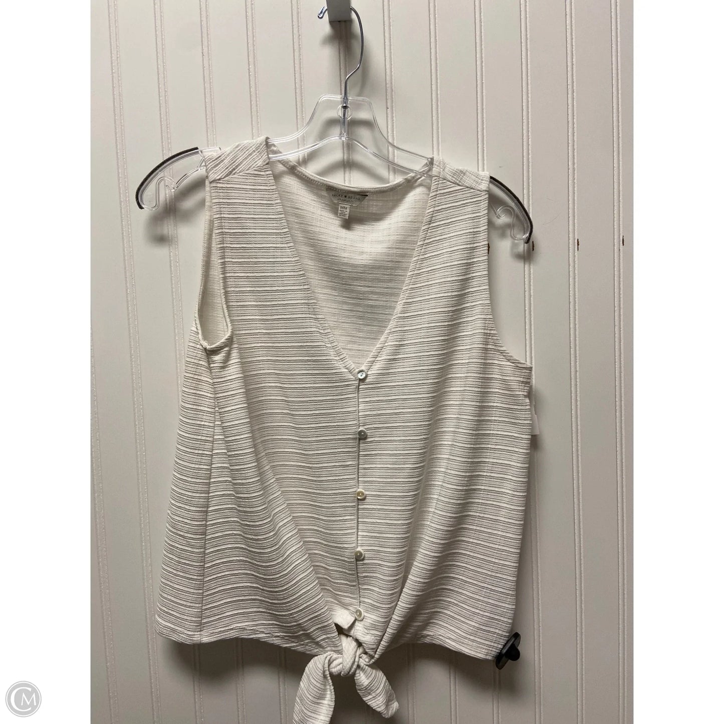 Top Sleeveless By Lucky Brand In White, Size: M