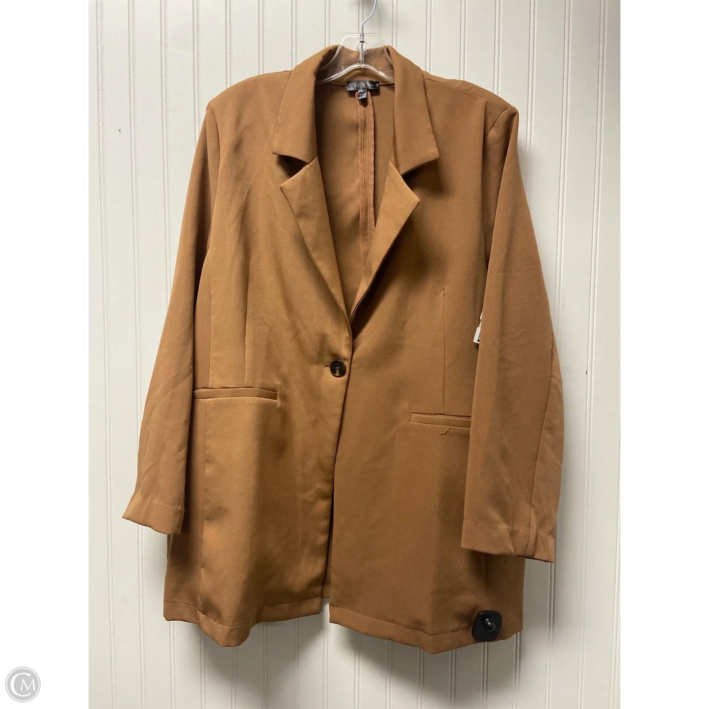 Blazer By Cotton Bleu In Brown, Size: 1x