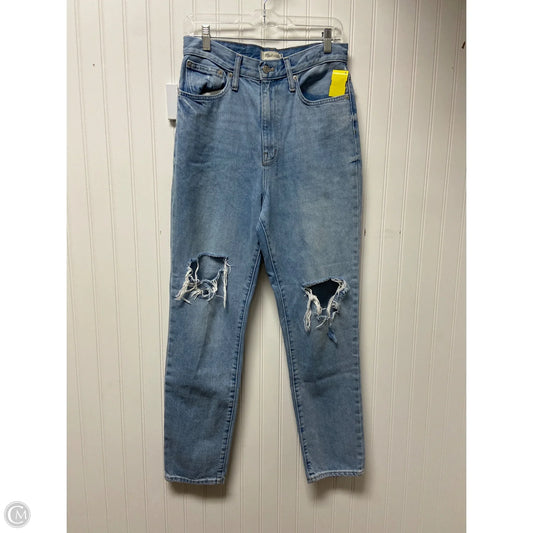 Jeans Straight By Madewell In Blue Denim, Size: 4