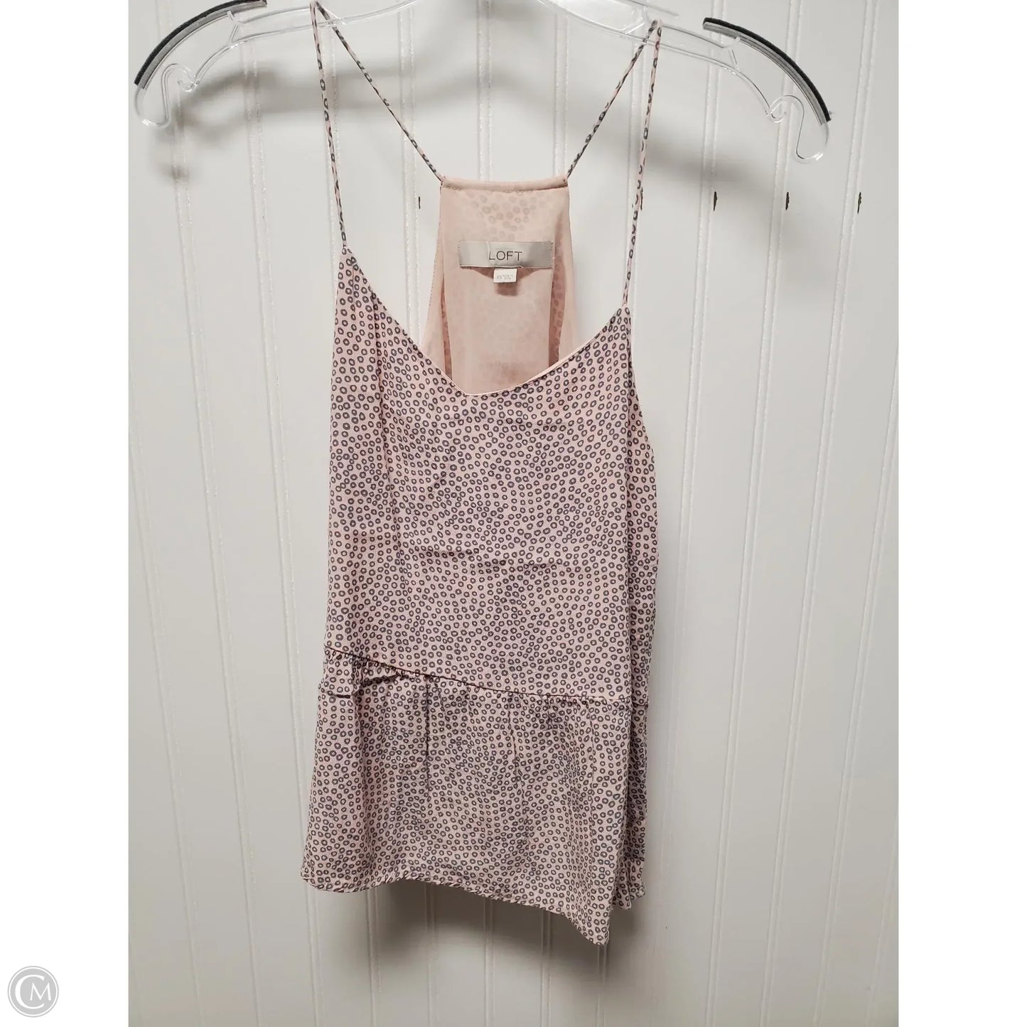 Top Sleeveless By Loft In Grey & Pink, Size: Xs