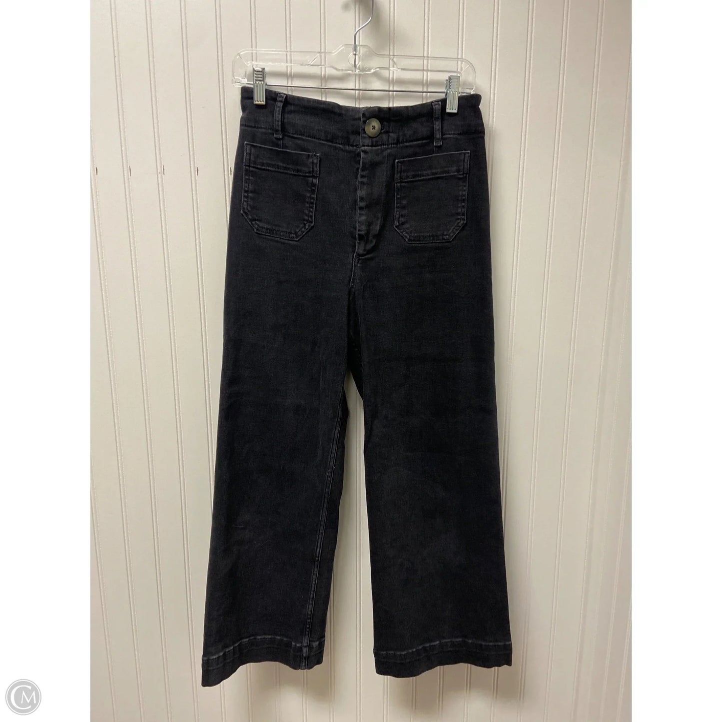 Pants Wide Leg By Pilcro In Black Denim, Size: 2