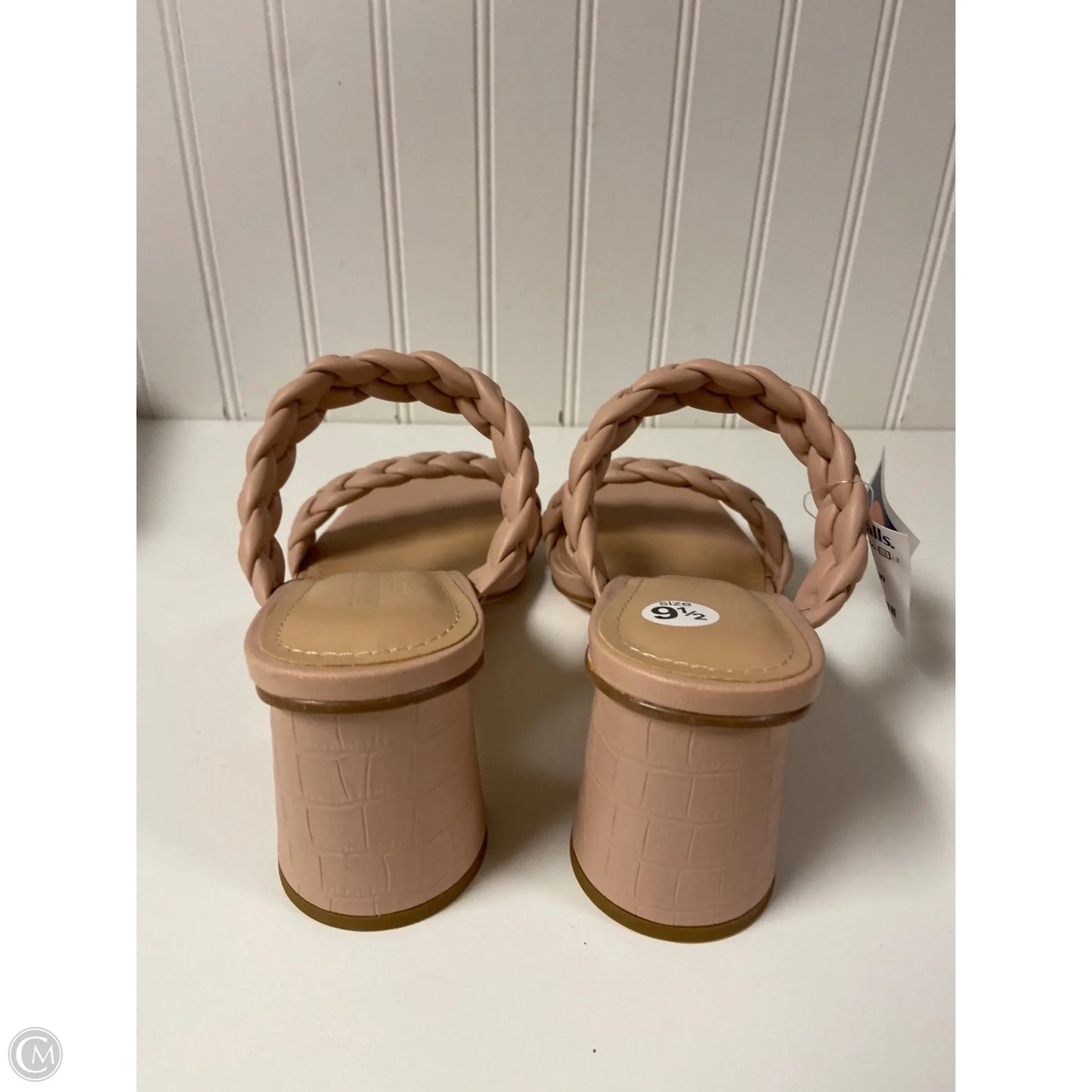 Sandals Heels Block By Cushionaire In Pink, Size: 9.5