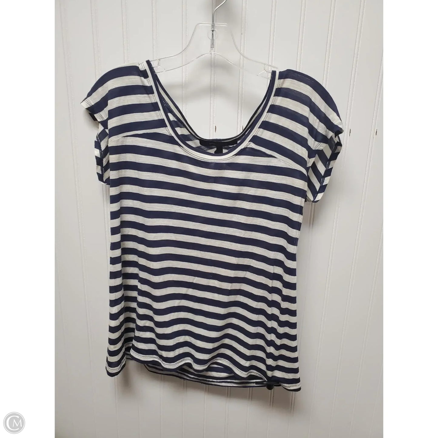 Top Short Sleeve Basic By Bcbgmaxazria In Striped Pattern, Size: Xs