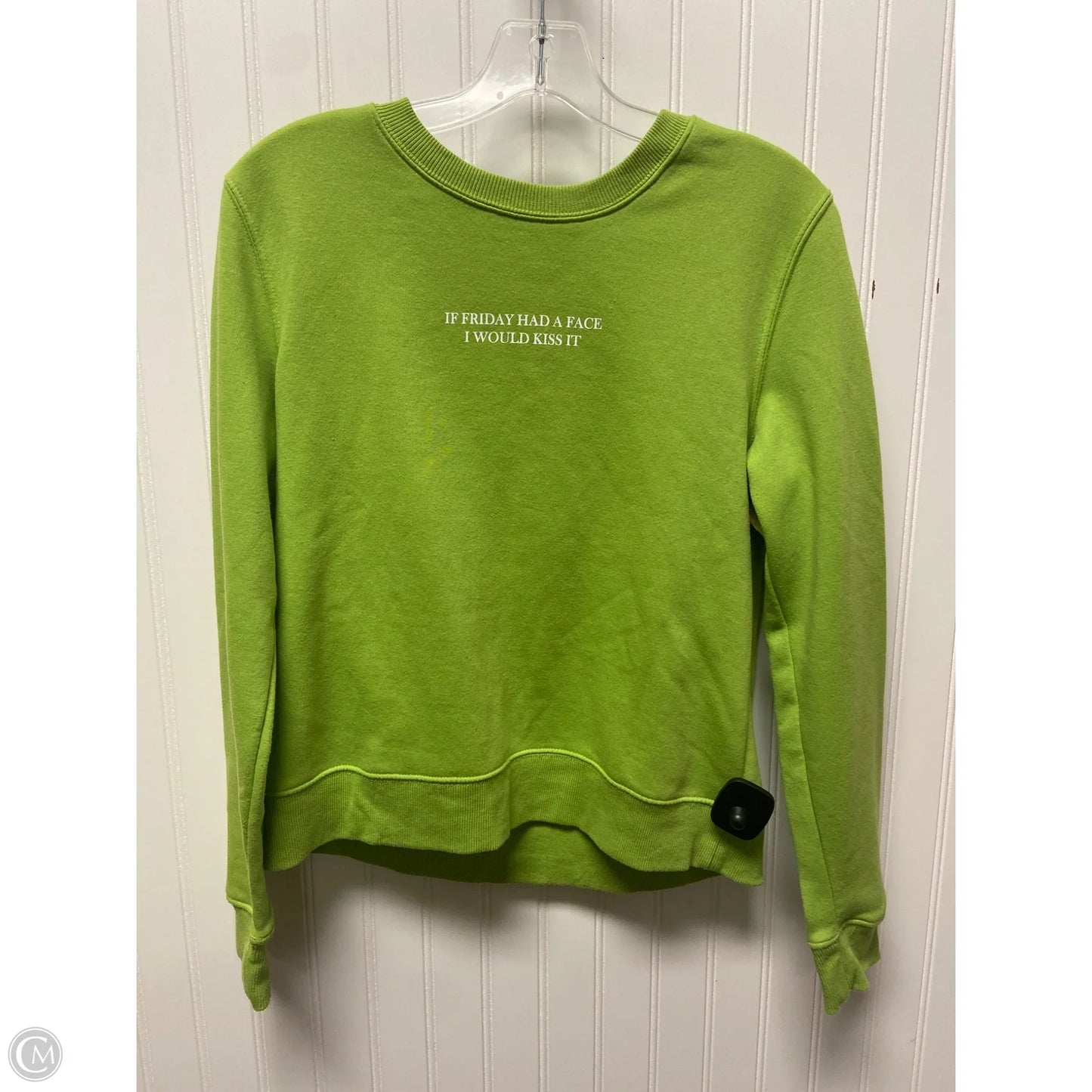 Sweatshirt Crewneck By Zara In Green, Size: M