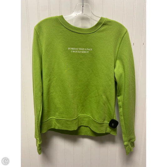 Sweatshirt Crewneck By Zara In Green, Size: M