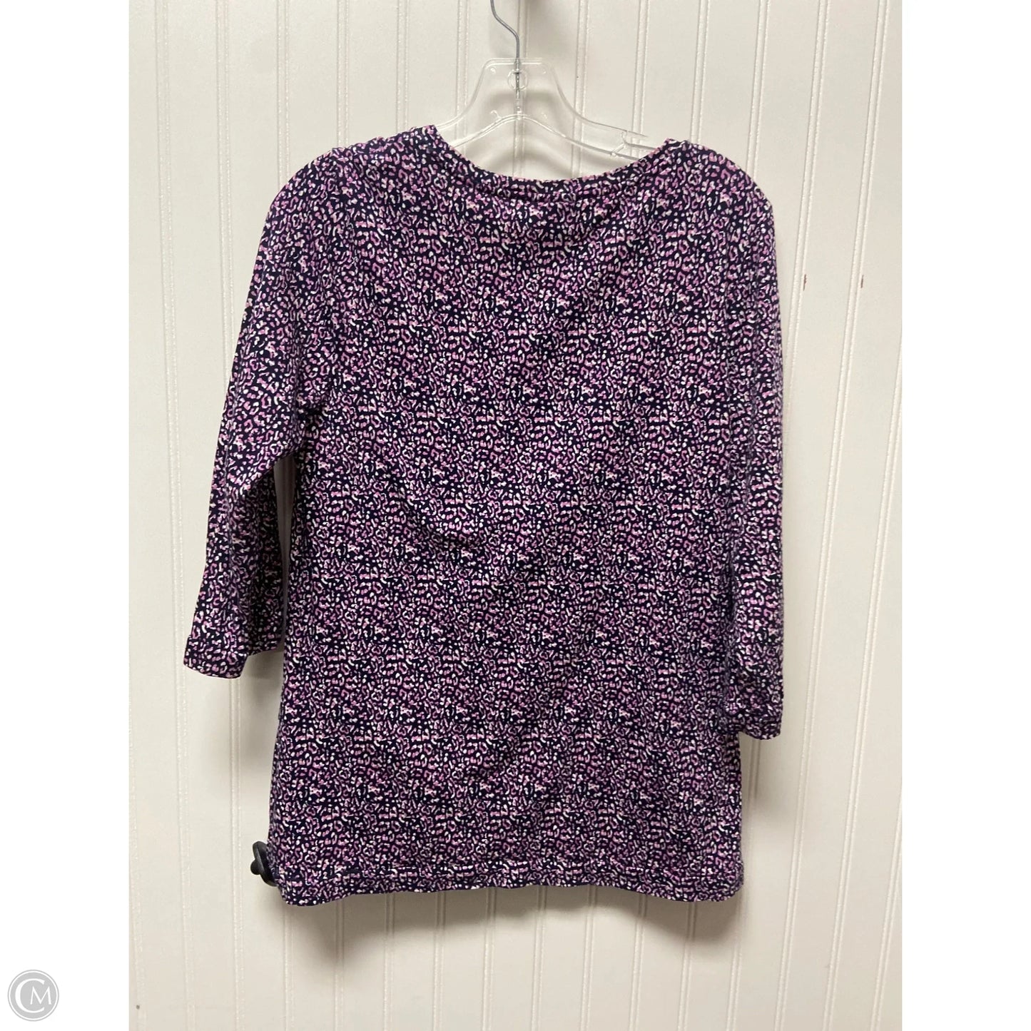 Top 3/4 Sleeve By Chicos In Purple, Size: M