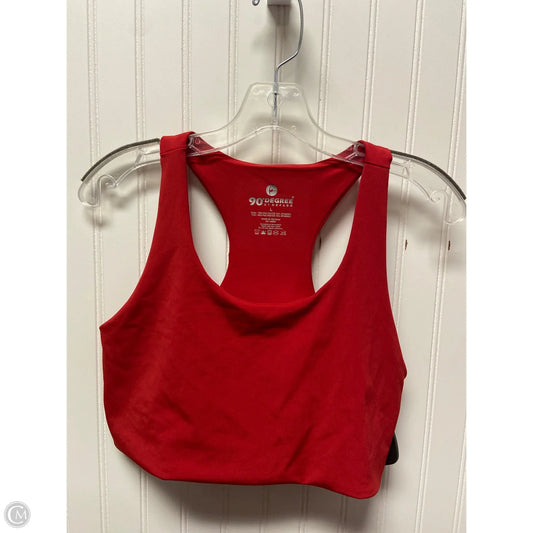 Athletic Bra By 90 Degrees By Reflex In Red, Size: L