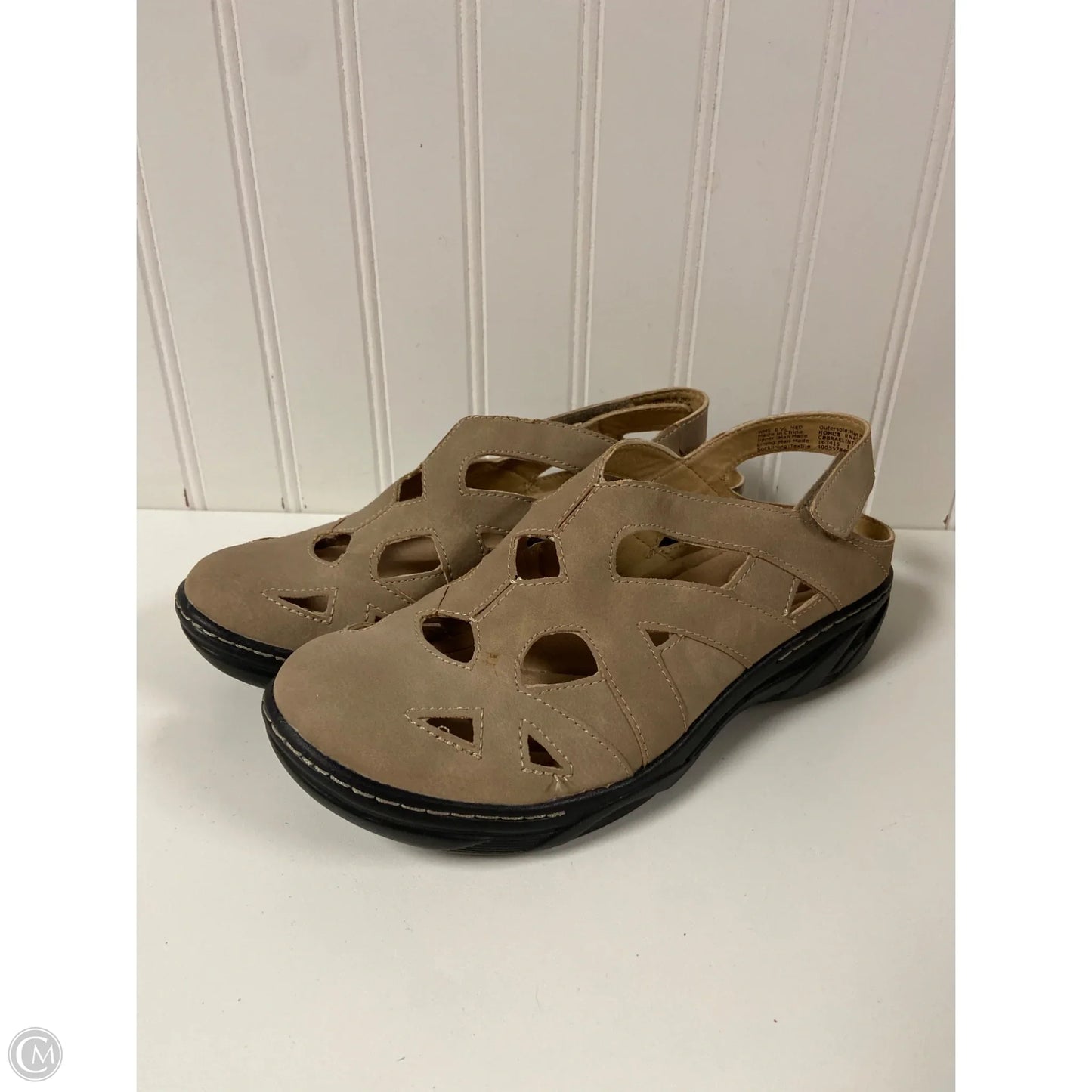 Shoes Heels Wedge By Croft And Barrow In Taupe, Size: 6.5