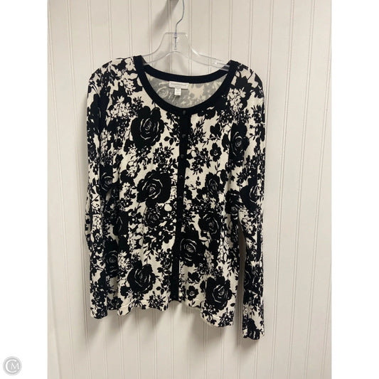 Sweater By Charter Club In Black & White, Size: Xl