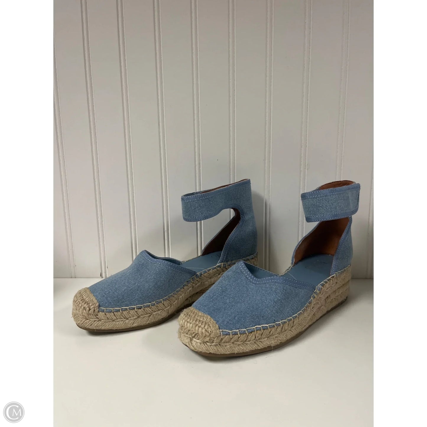 Shoes Heels Wedge By Franco Sarto In Blue, Size: 7