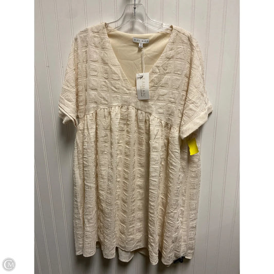 Dress Casual Short By Miou Muse In Cream, Size: M