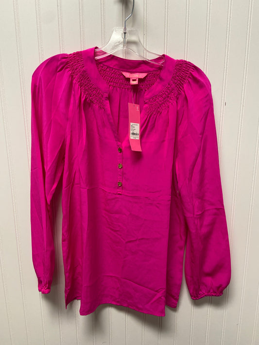 Top Long Sleeve Designer By Lilly Pulitzer In Pink, Size: S