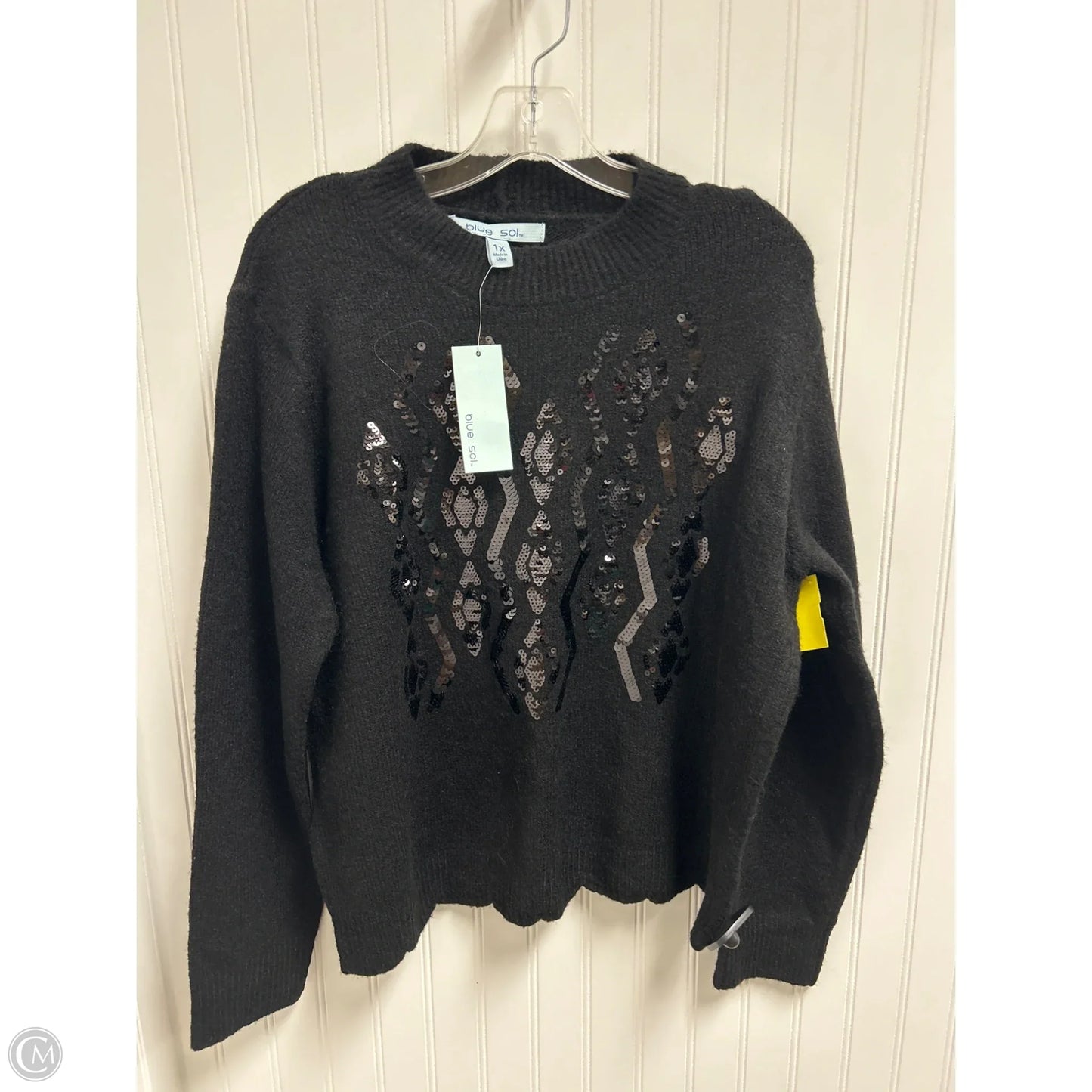 Sweater By Blue Sol In Black, Size: 1x