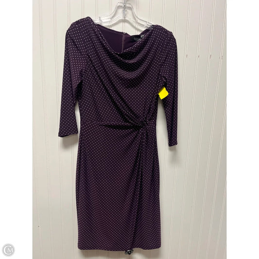 Dress Work By Lauren By Ralph Lauren In Purple, Size: S
