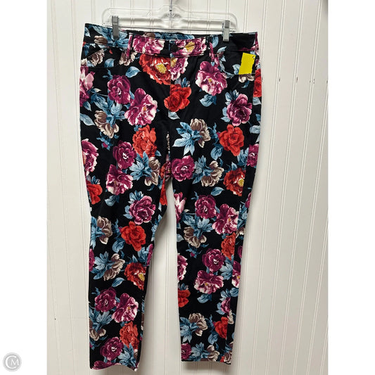 Jeans Jeggings By Chicos In Floral Print, Size: 14p