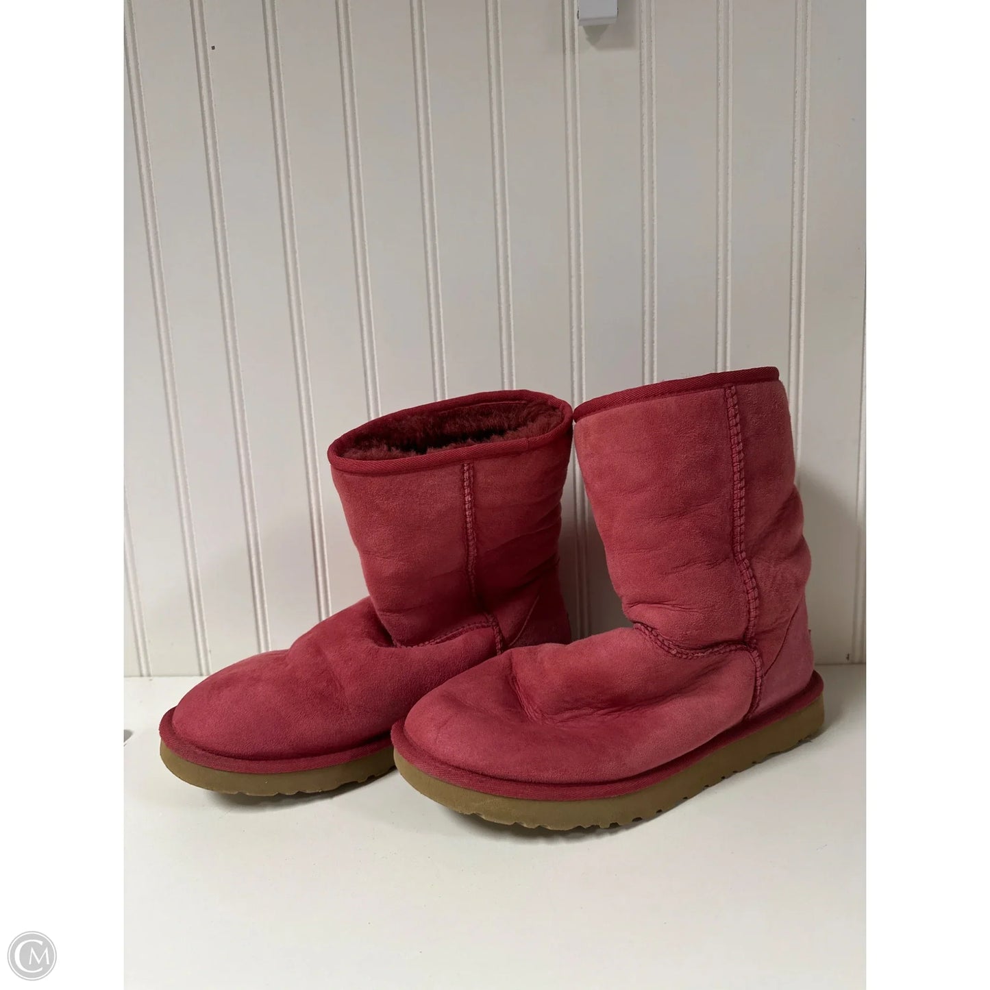 Boots Designer By Ugg In Pink, Size: 8