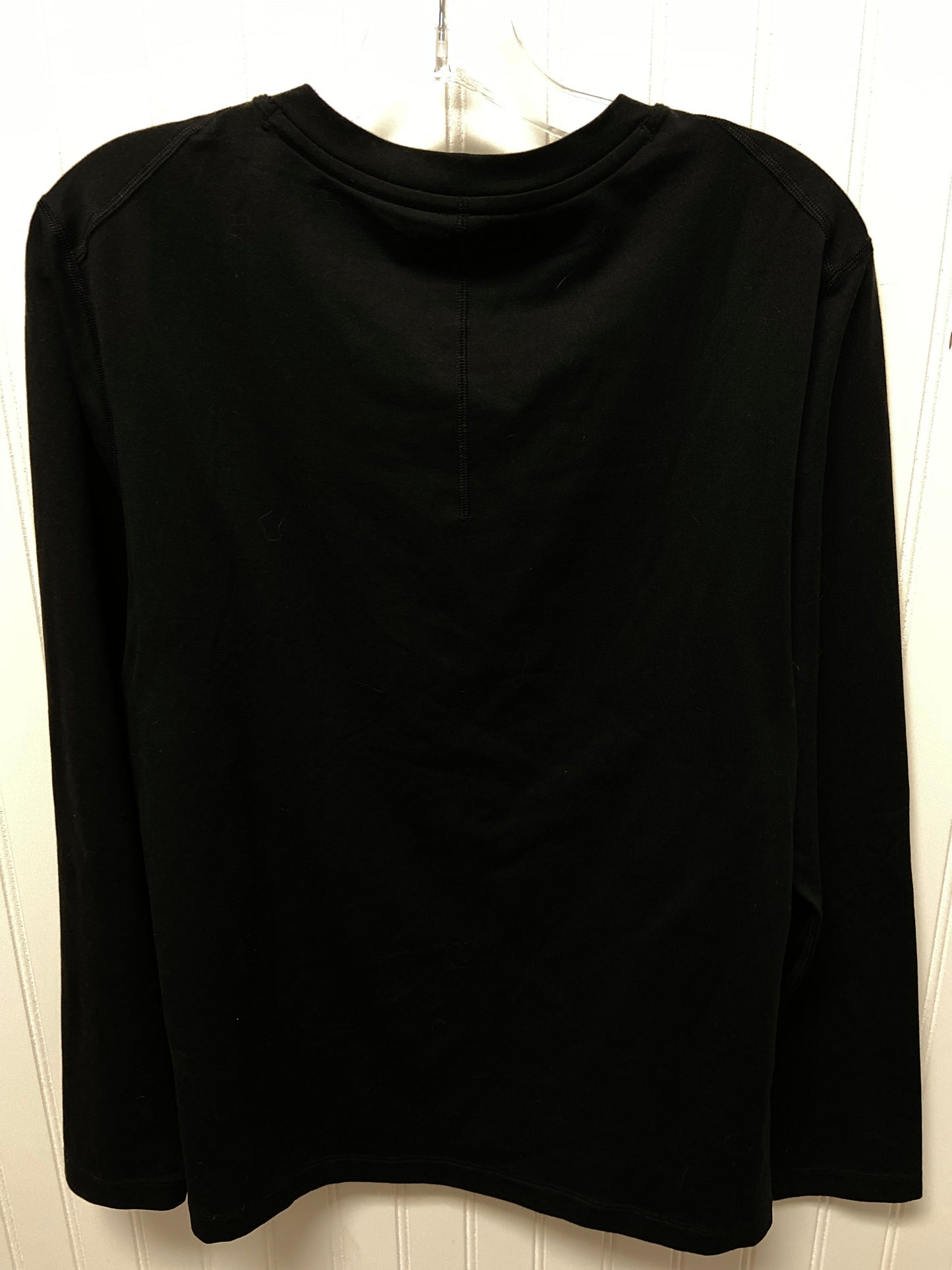 Athletic Top Long Sleeve Collar By Lululemon In Black, Size: S