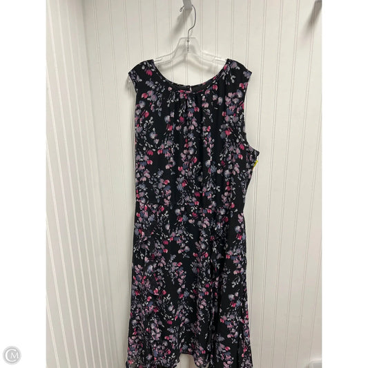 Dress Party Midi By Lane Bryant In Black & Pink, Size: 4x