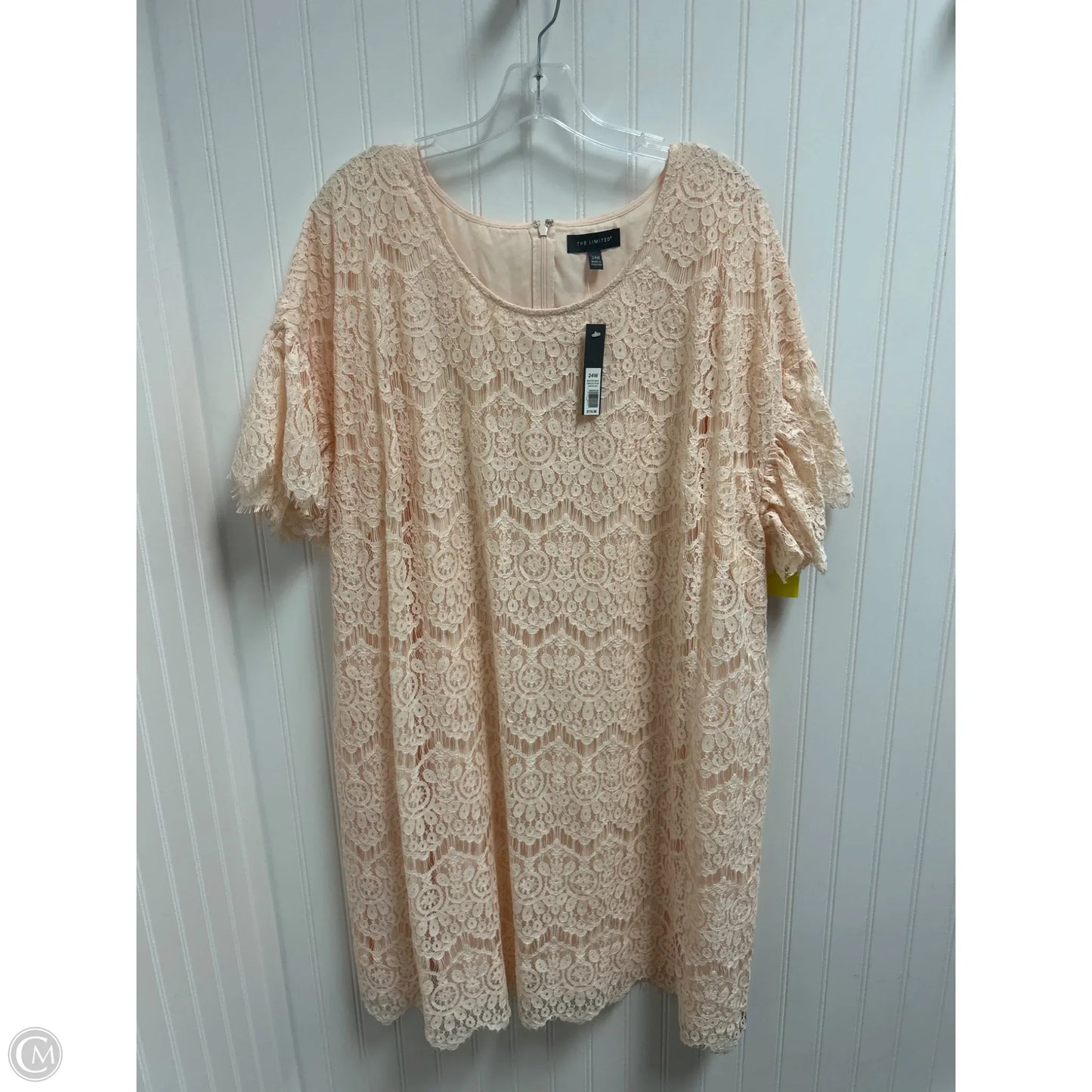 Dress Casual Short By Clothes Mentor In Peach, Size: 3x