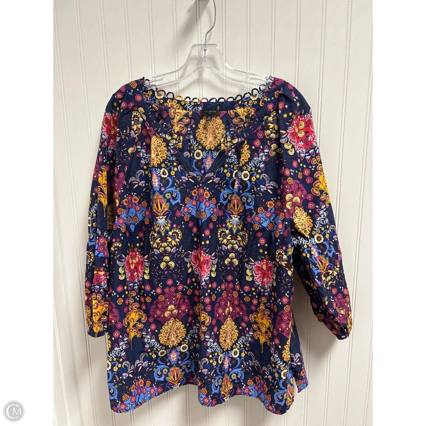 Top Long Sleeve By Talbots In Floral Print, Size: 2x