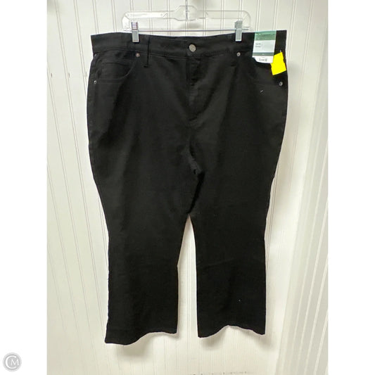Jeans Flared By Terra & Sky In Black Denim, Size: 22