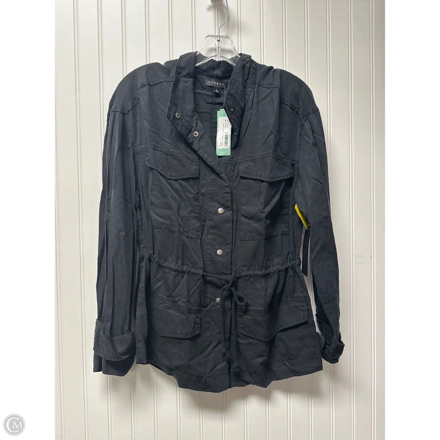 Jacket Utility By Clothes Mentor In Black, Size: M