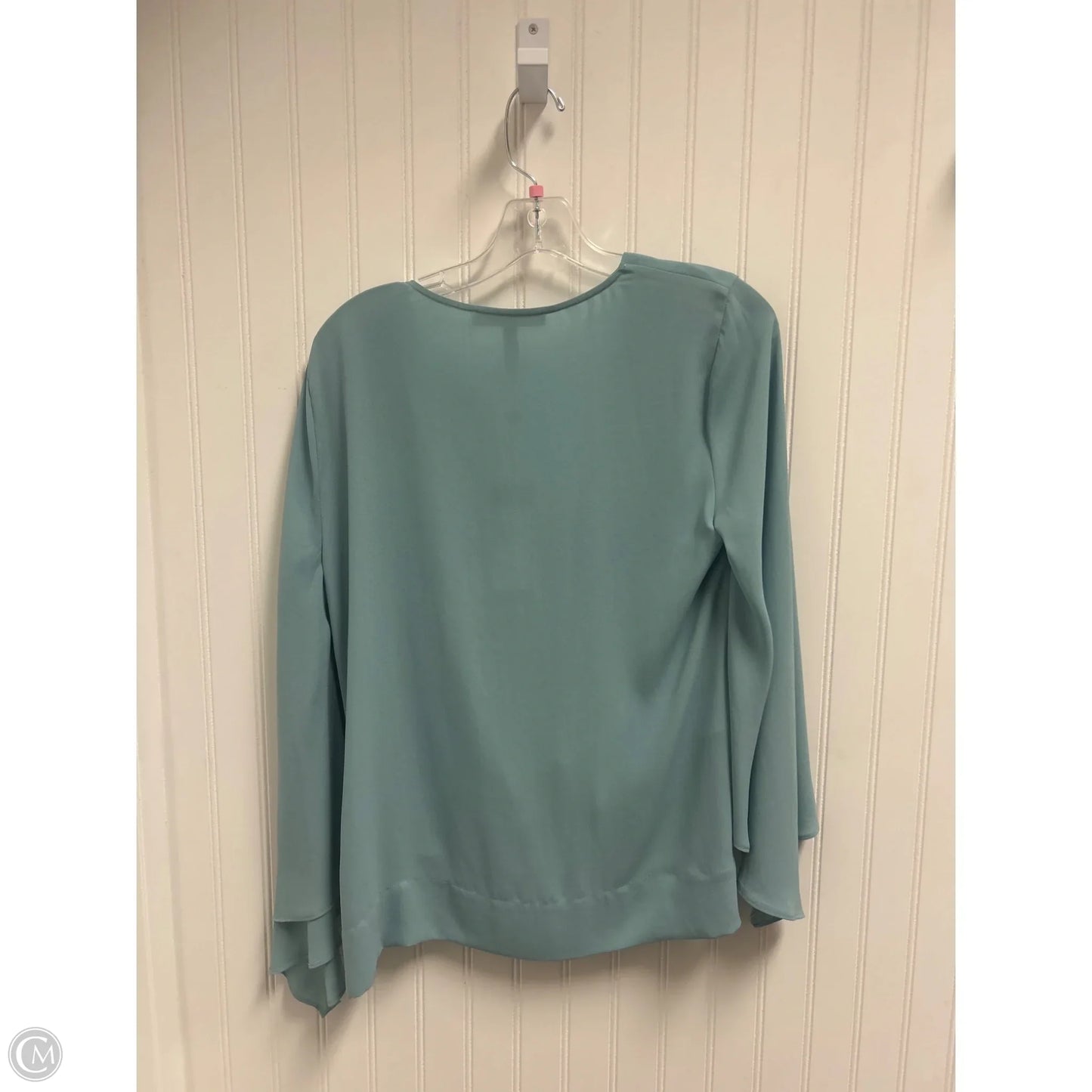 Top Long Sleeve By Bcbgmaxazria In Teal, Size: S
