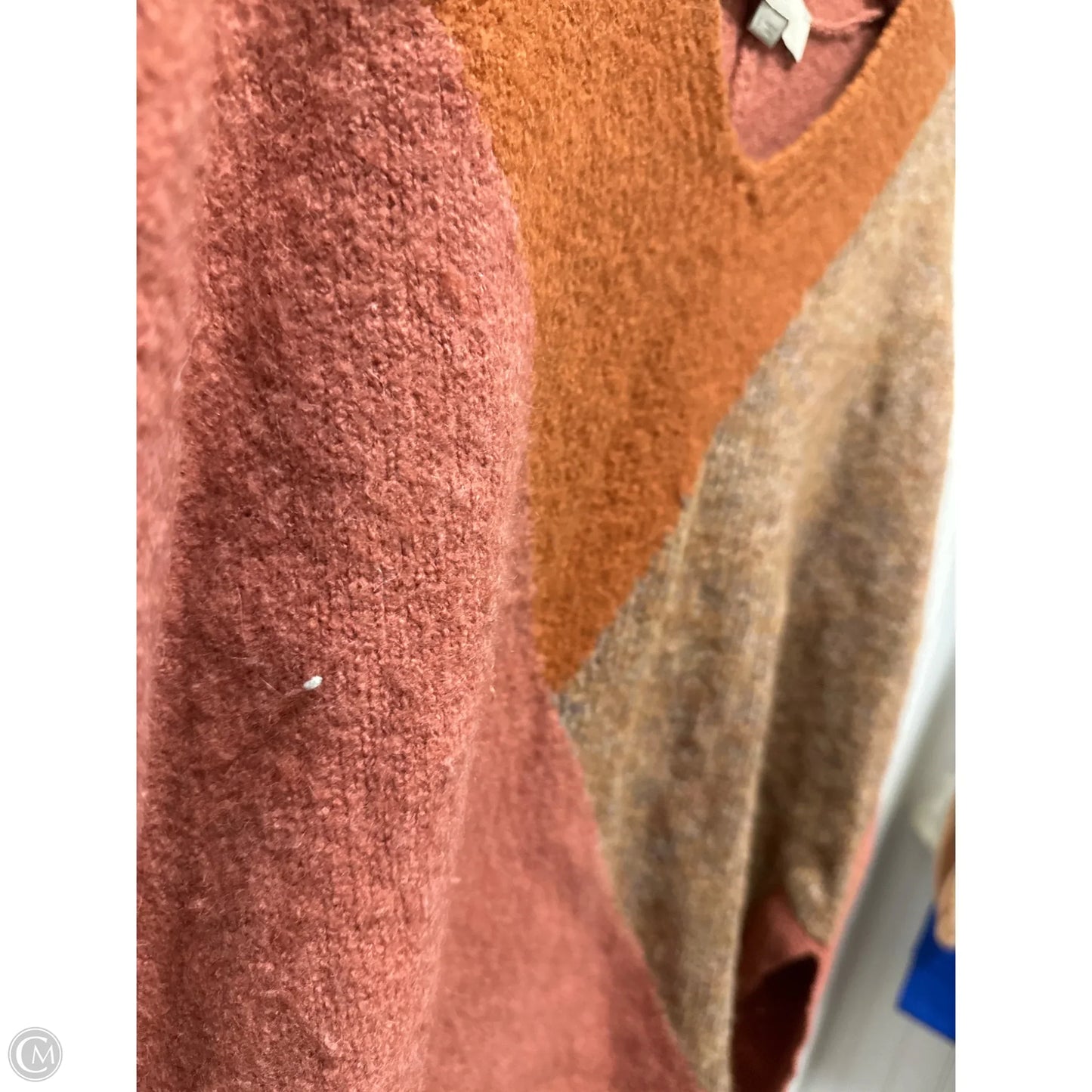 Sweater By Loft In Orange & Red, Size: S