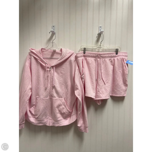 Lounge Set Shorts By Auden In Pink, Size: 1x