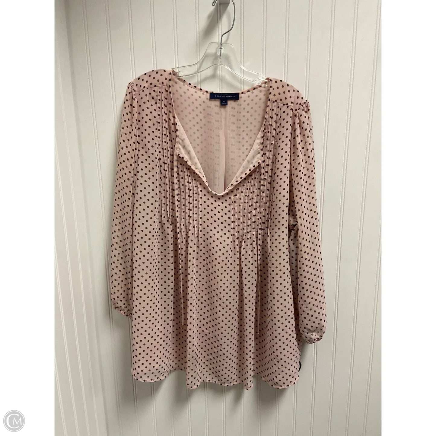 Top Long Sleeve By Tommy Hilfiger In Pink, Size: 1x