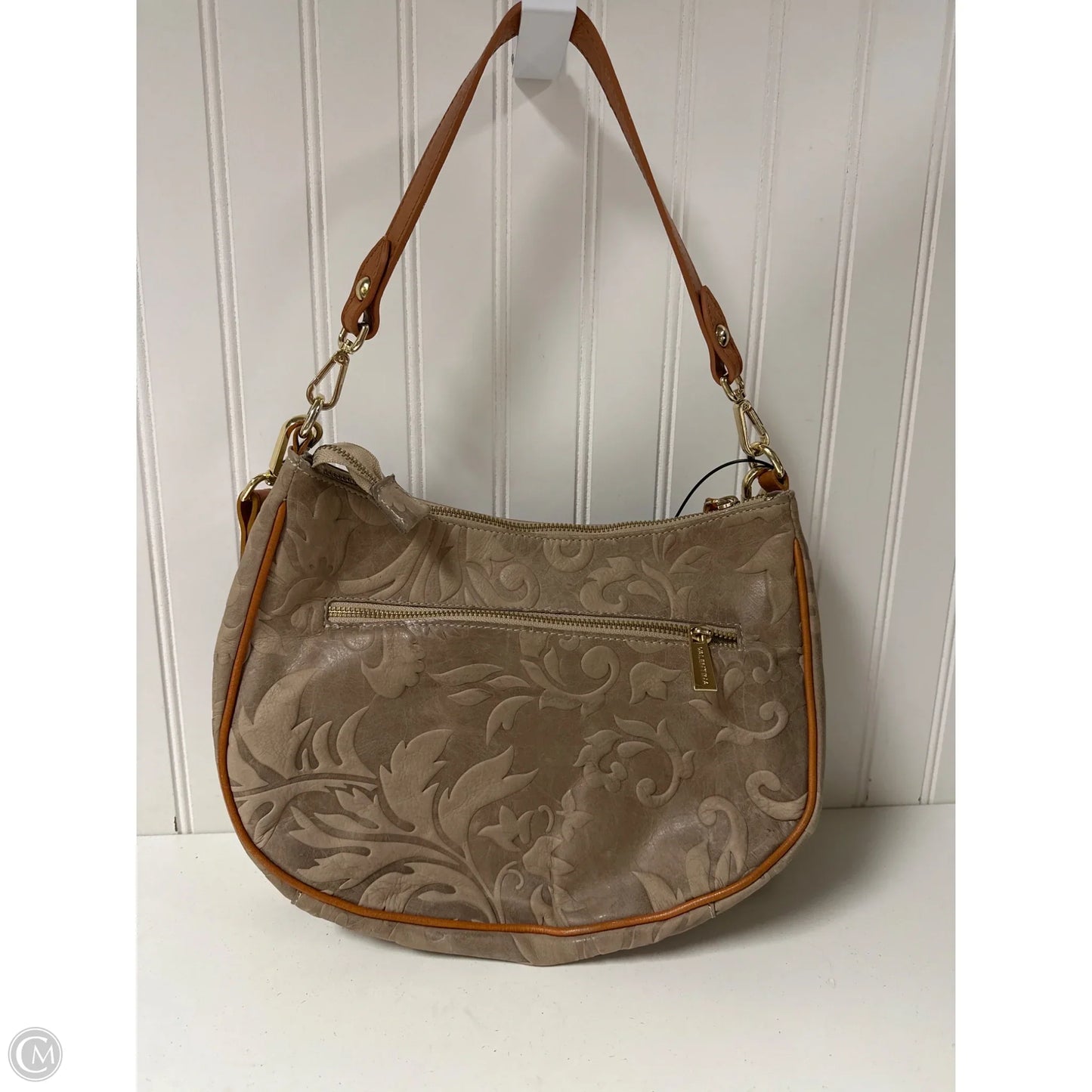 Crossbody Leather By Valentina, Size: Medium