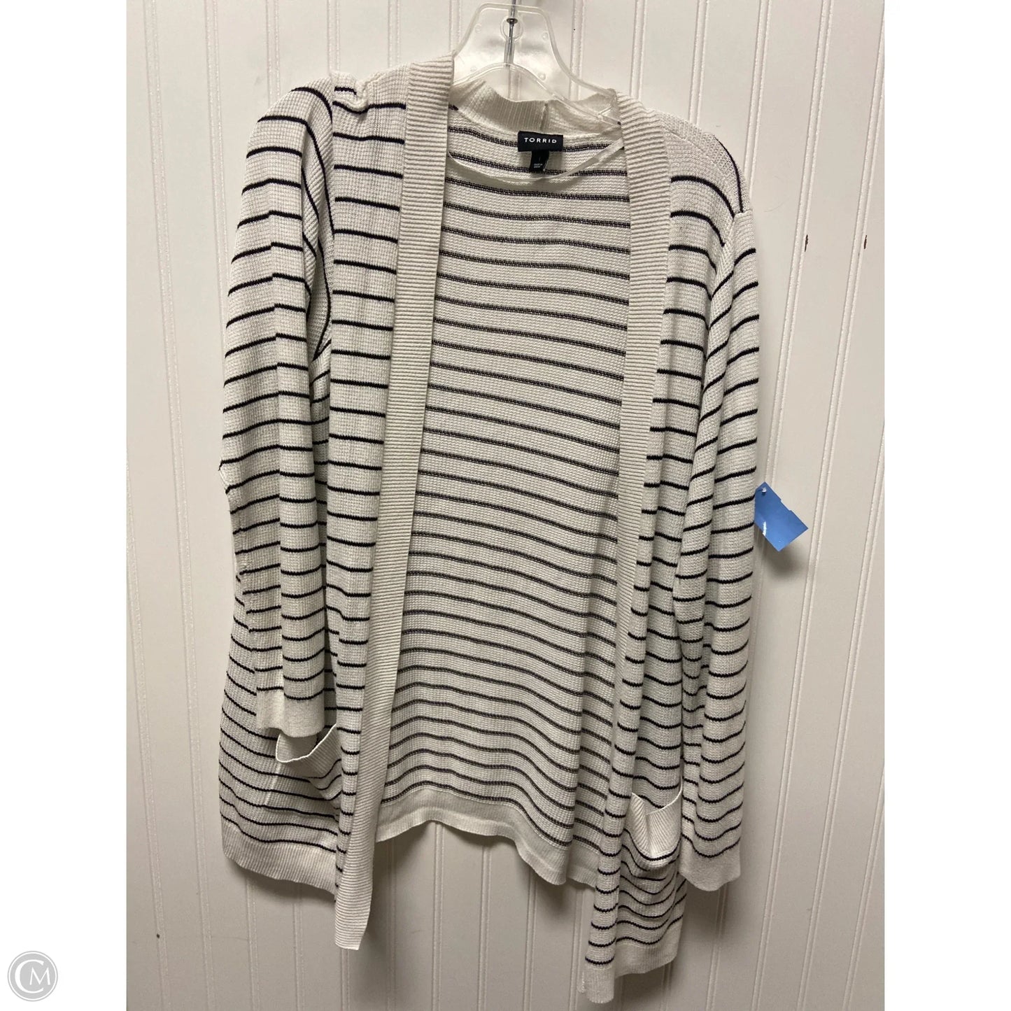 Cardigan By Torrid In Black & White, Size: M