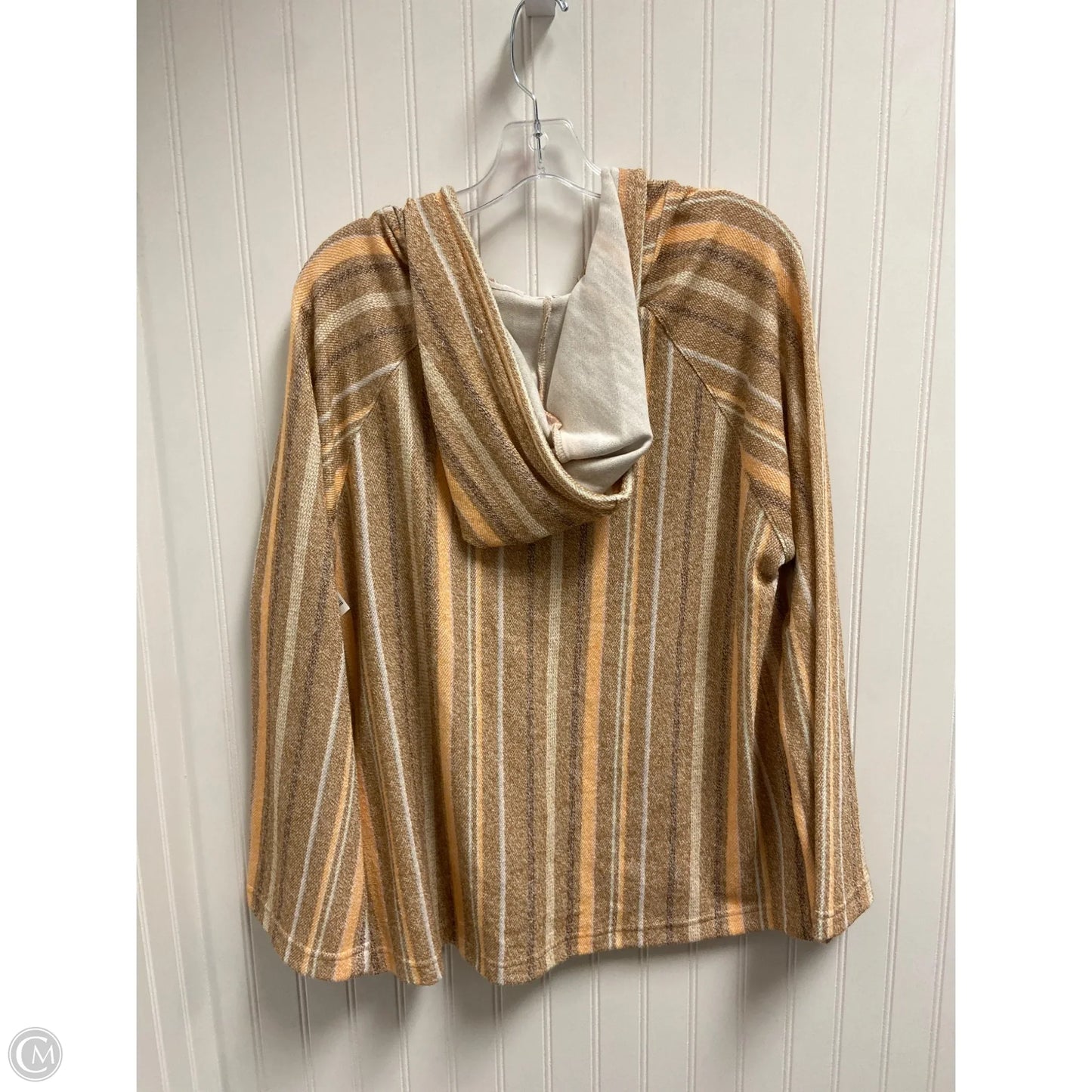 Sweatshirt Hoodie By Roxy In Striped Pattern, Size: L