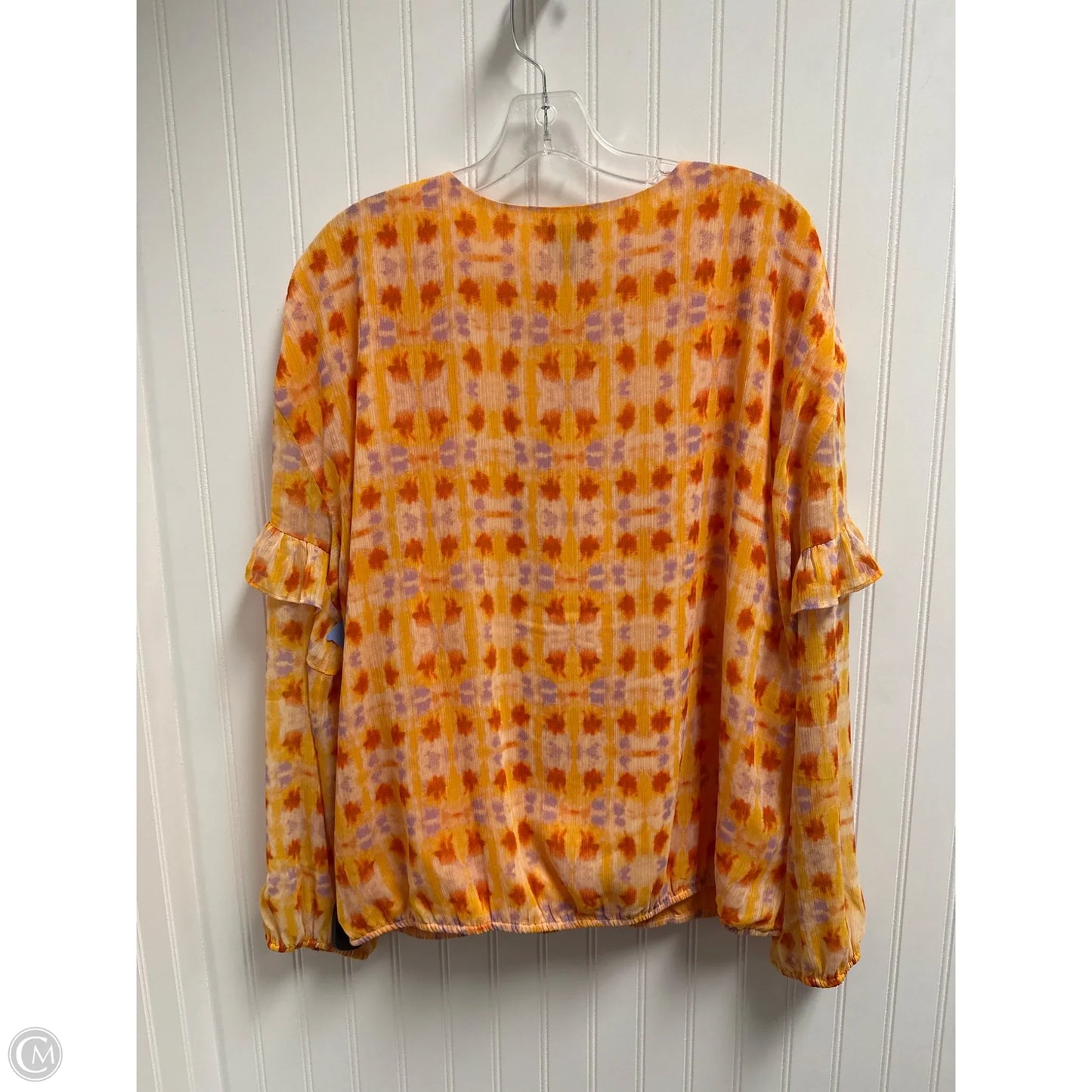 Top Long Sleeve By Inc In Orange, Size: 1x