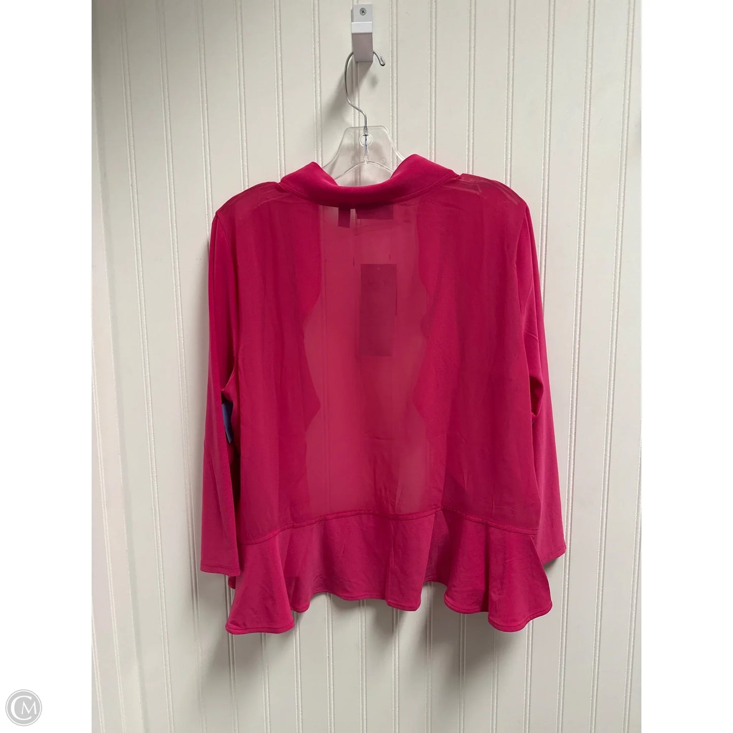 Cardigan By Nina Leonard In Pink, Size: 1x