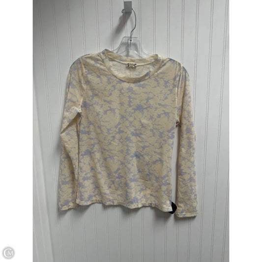 Athletic Top Long Sleeve Crewneck By Free People In Blue & Cream, Size: L