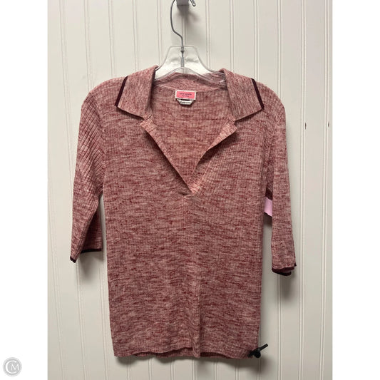 Top 3/4 Sleeve Designer By Kate Spade In Red, Size: M