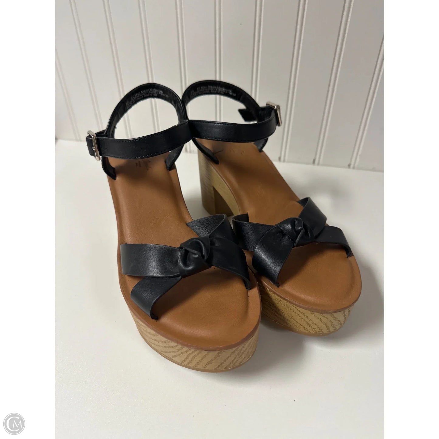 Sandals Heels Block By Universal Thread In Black, Size: 7.5