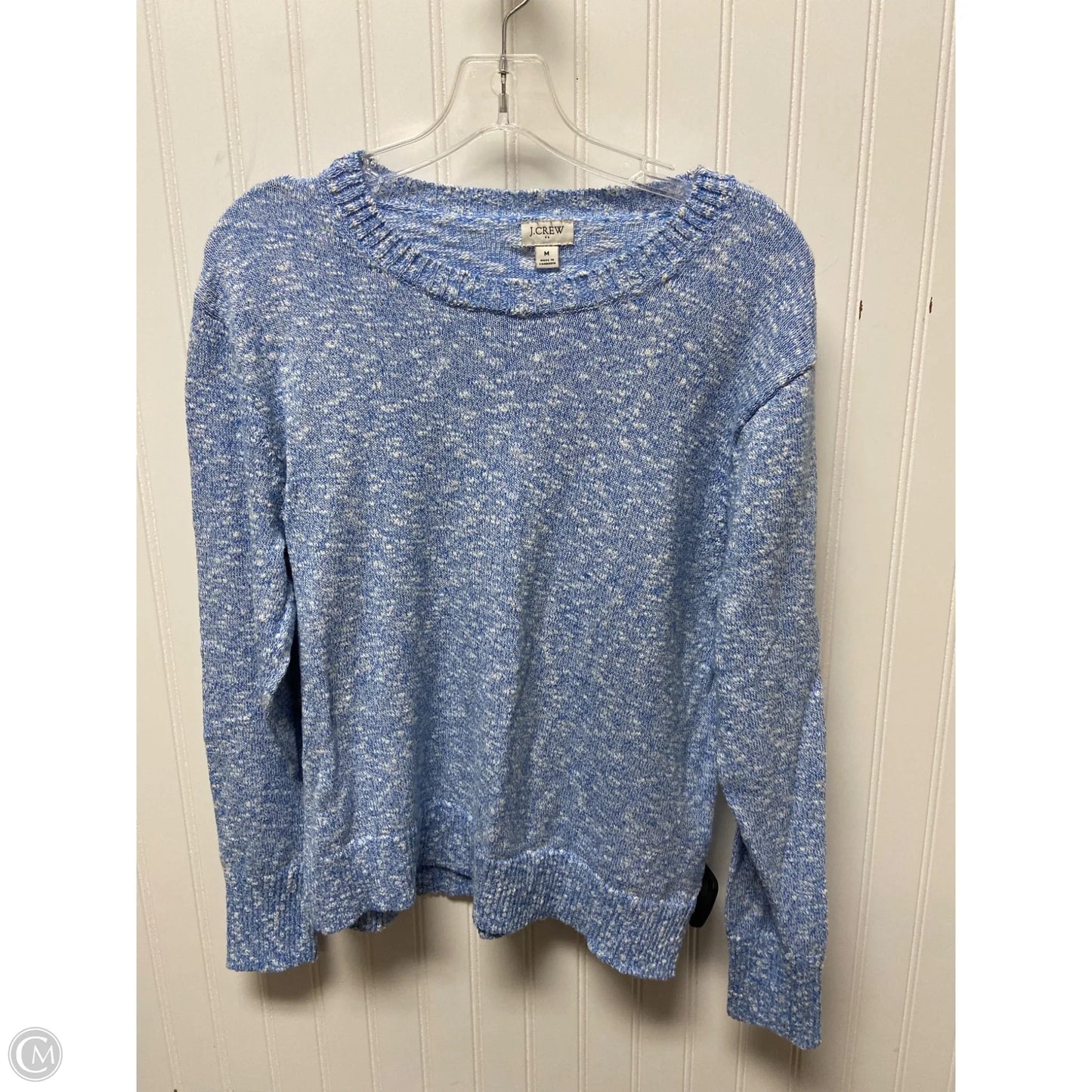 Sweater By J. Crew In Blue & White, Size: M