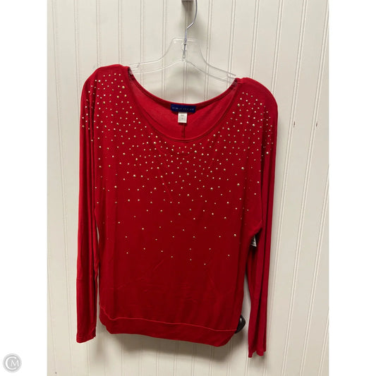 Top Long Sleeve By Simply Styled In Red, Size: S