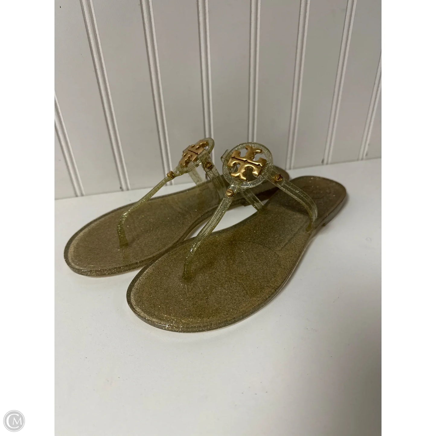 Sandals Designer By Tory Burch In Gold, Size: 7