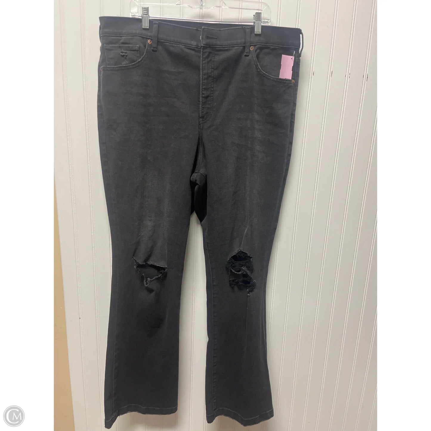 Jeans Boot Cut By Express In Black Denim, Size: 18