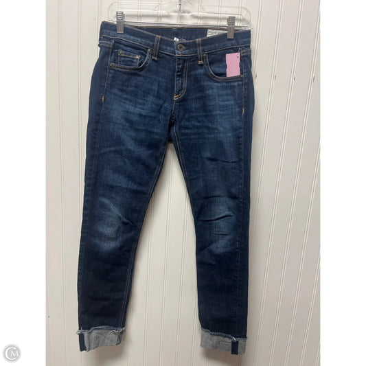 Jeans Skinny By Rag And Bone In Blue Denim, Size: 0
