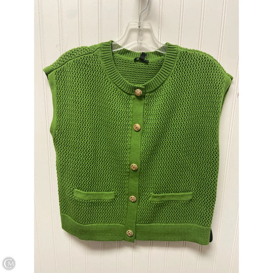 Vest Sweater By Talbots In Green, Size: Xs