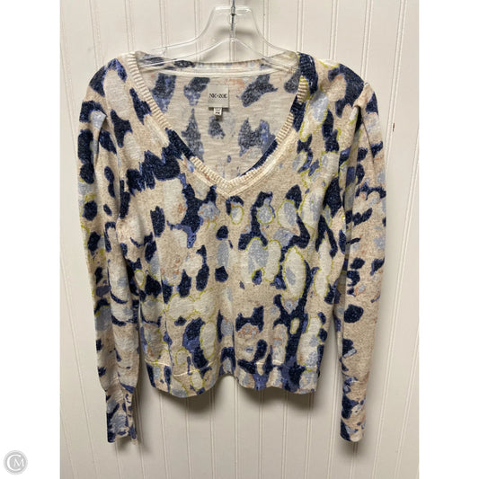 Sweater By Nic + Zoe In Blue & Cream, Size: Mp